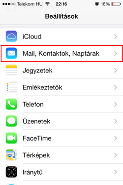 iPhone beállítása