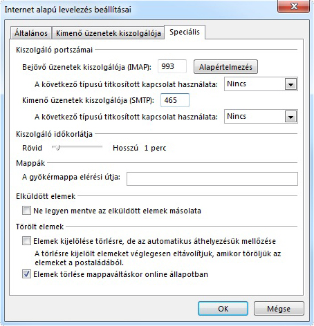 Outlook beállítása